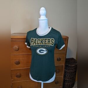WMNS GREEN BAY Packers Softy Round Hem Short t-Shirt 💚💛